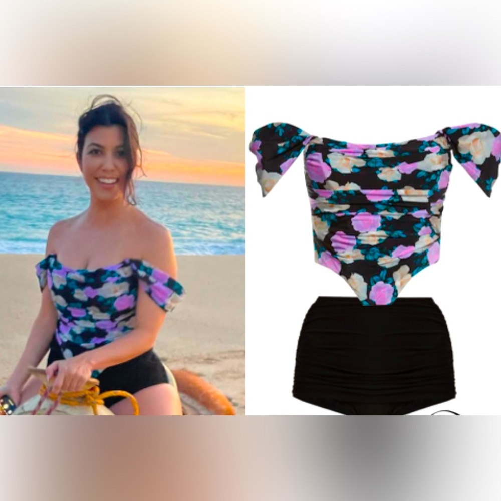 Great Condition Giuseppe Di Morabito Off-The-Shoulder Printed Corset size 42